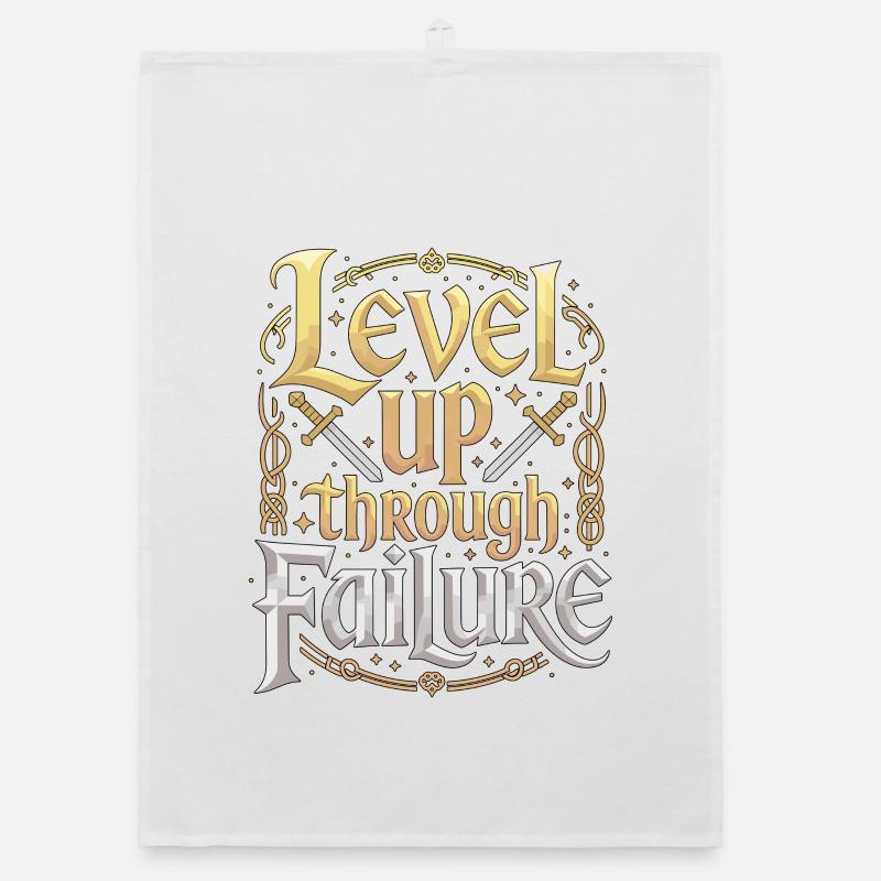 Game Developer Level Up Through Gaming Programmer Organic Geschirrtuch