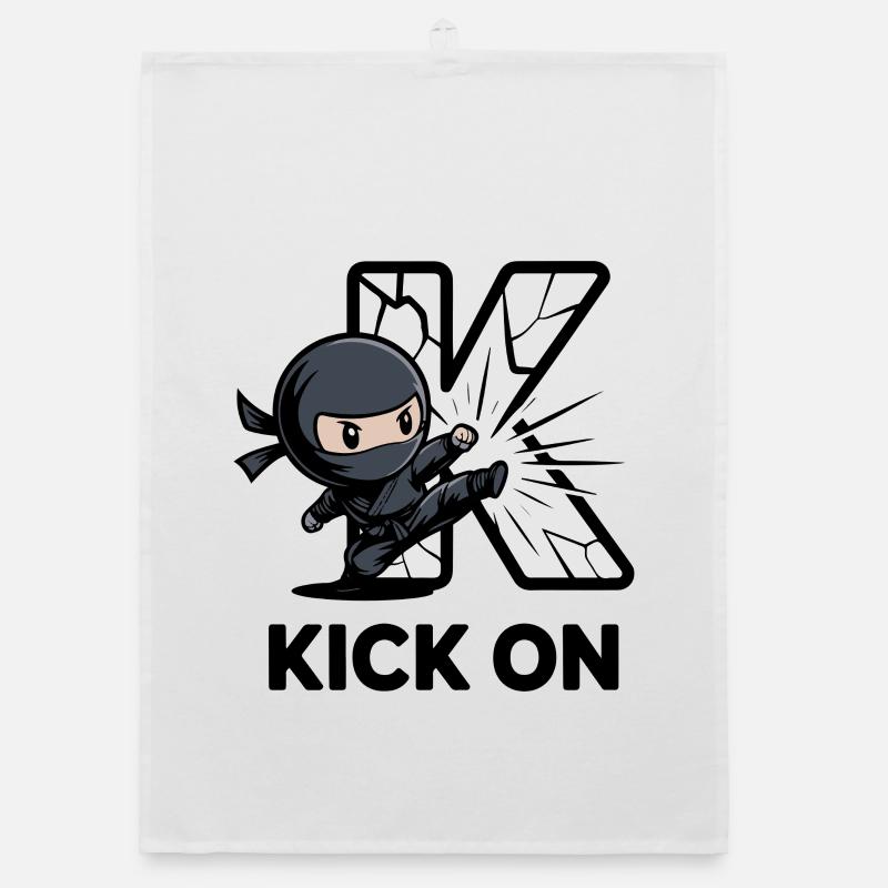Ninja Kick Through K Logo Torchon bio