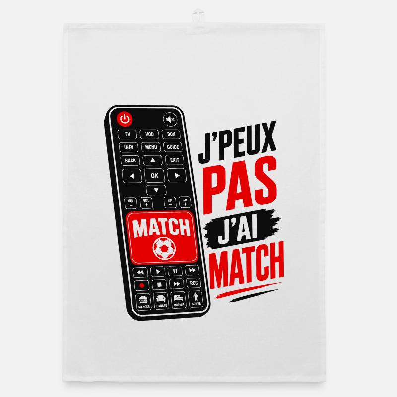 J'Peux Pas J'Ai Match Télécommande Coupe Du Monde Torchon bio