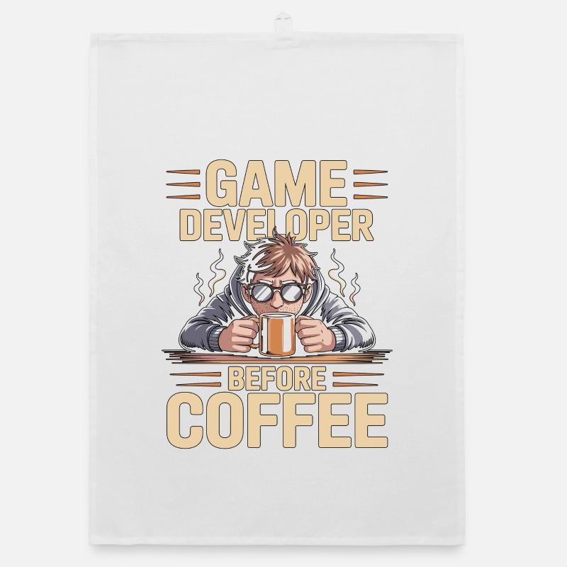 Game Developer Before Web Developer Coffee Lover Organic dish towel