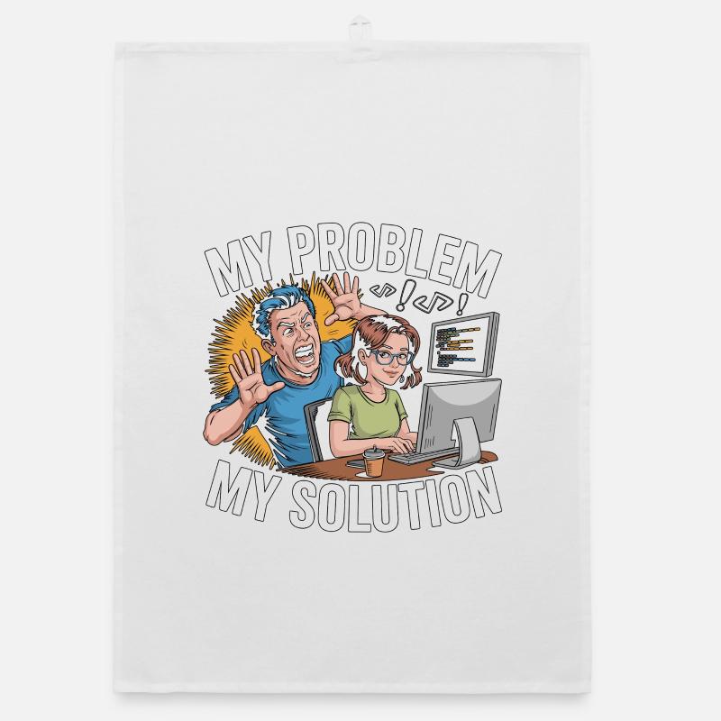 Game Developer My Problem My Pictogram Mom Dad Organic dish towel