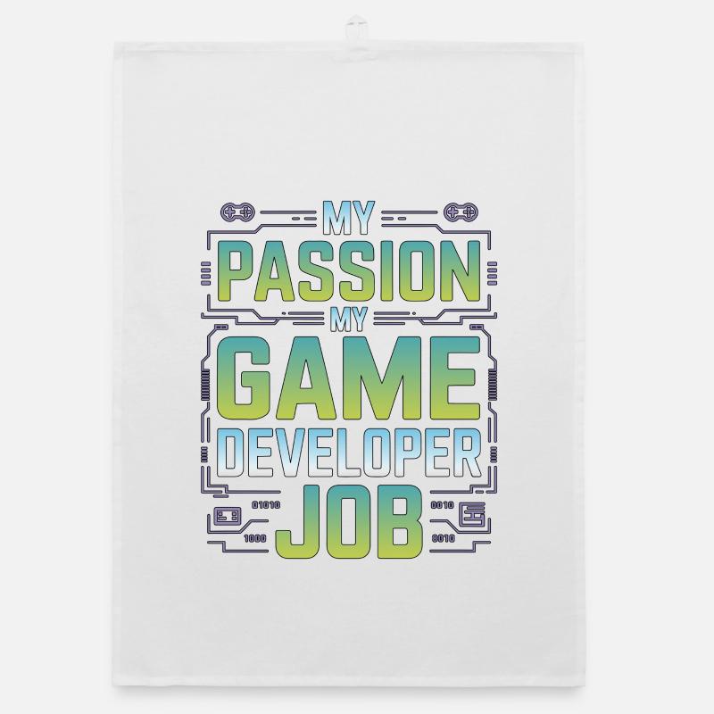 Game Developer My Passion My Gaming Programmer Organic Geschirrtuch