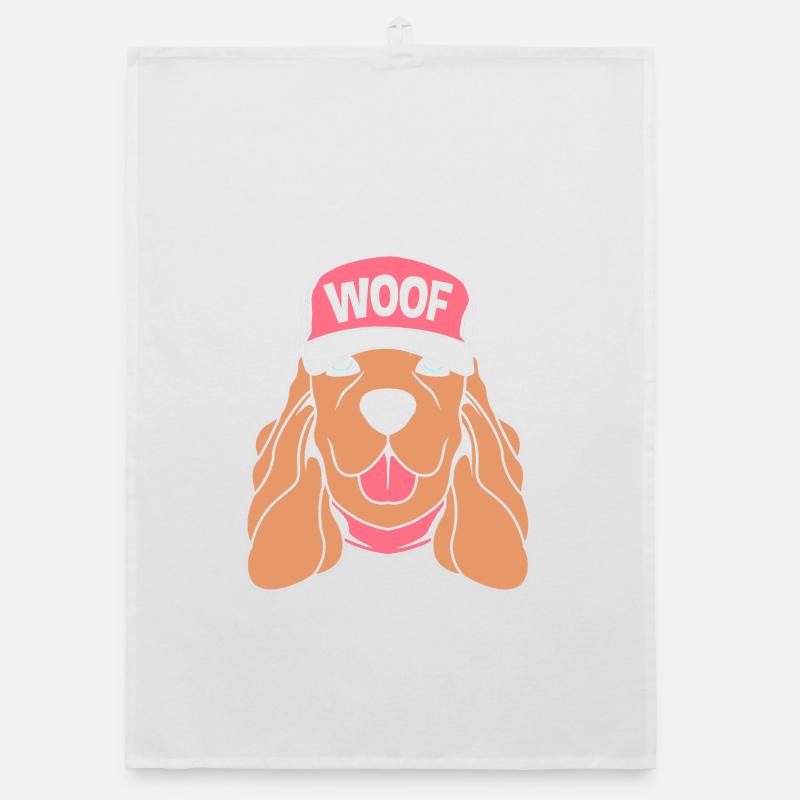 Cocker Spaniel Father Organic dish towel
