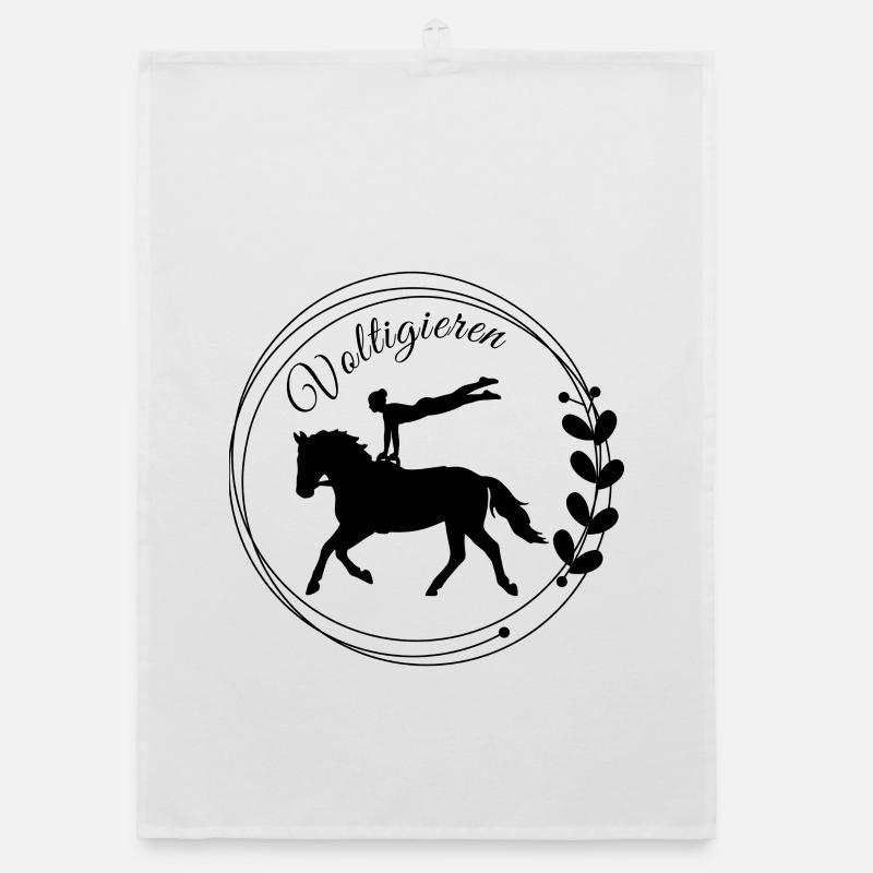 Vaulting Flank: Volti Equestrian Compulsory Exercise Organic dish towel