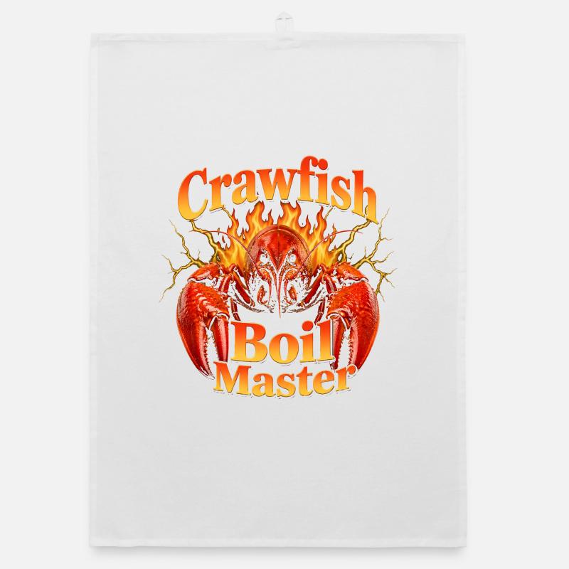 Crawfish Boil Master Funny Men Crawfish Organic dish towel
