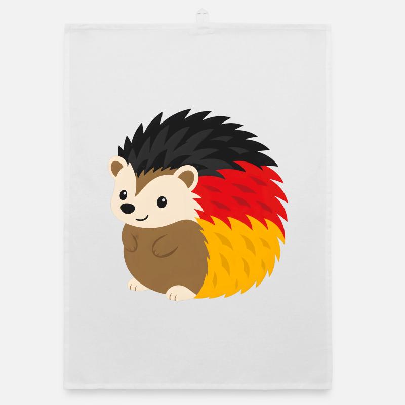Regenbogen-Igel Design Organic Geschirrtuch