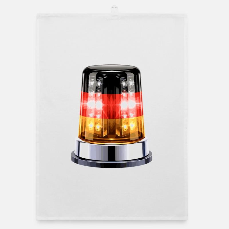 Hyperrealistic Germany Siren Beacon Organic dish towel