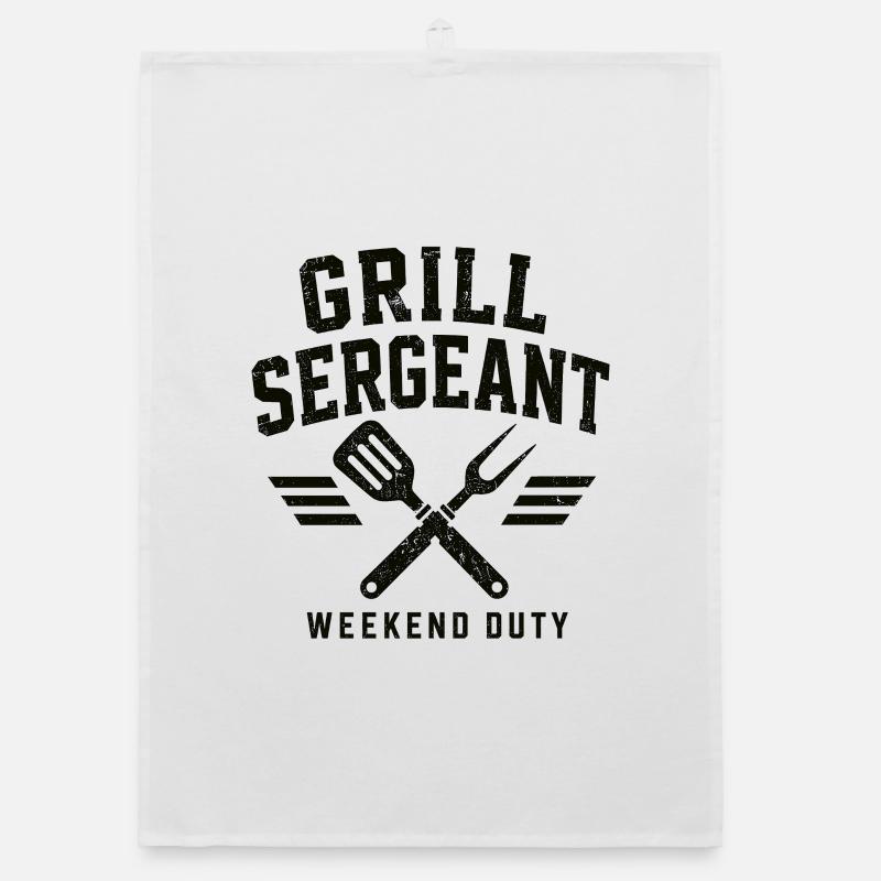 Grill Sergeant BBQ Shirt Organic Geschirrtuch