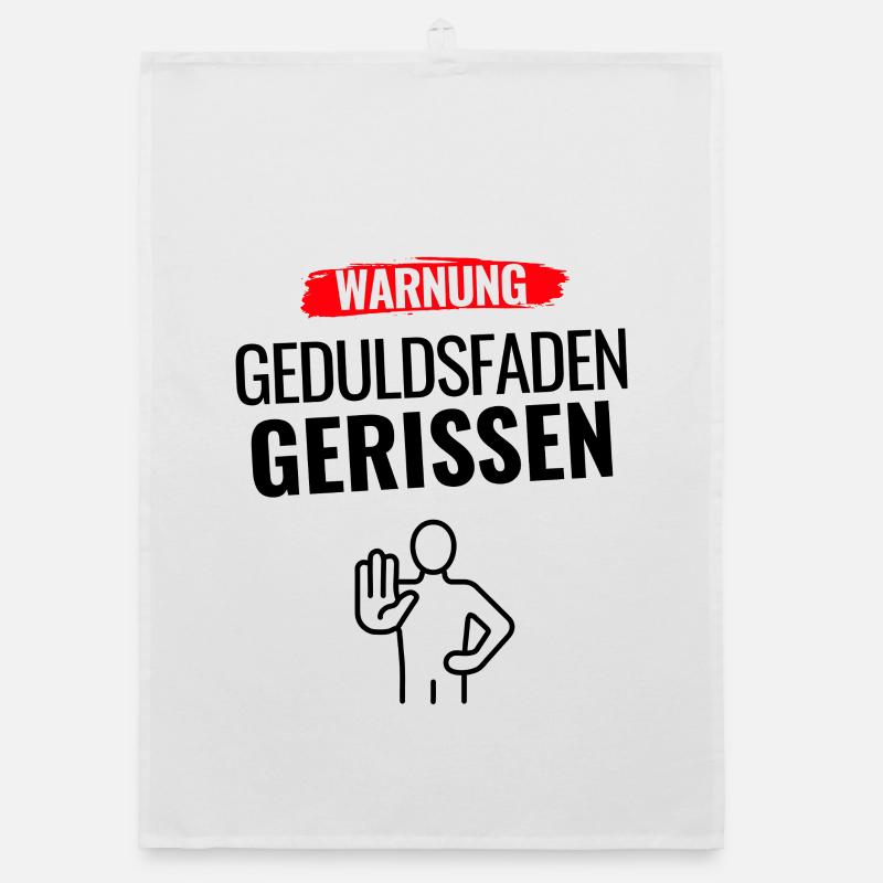 Warnung Humor Statement Organic Geschirrtuch