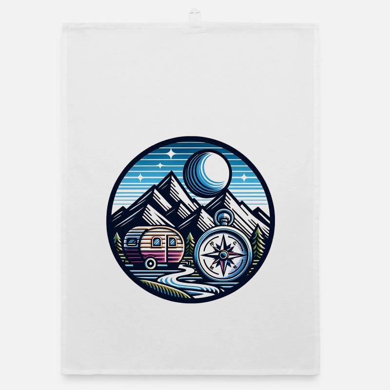 Camping Compass Organic dish towel