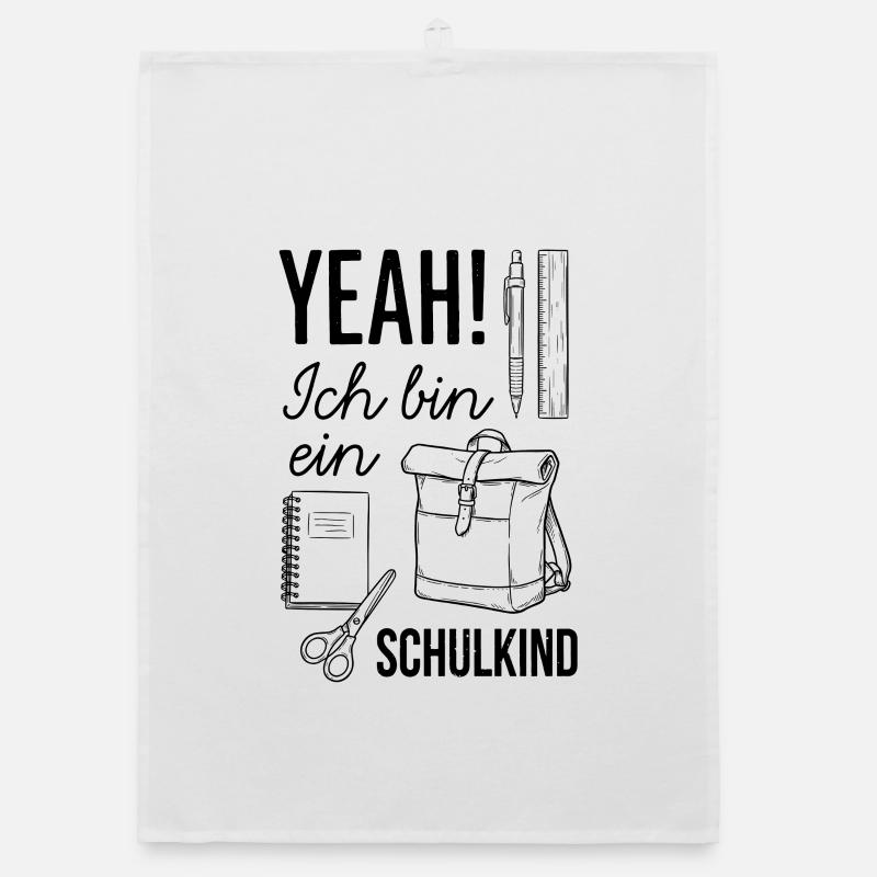 Yeah! Ich bin ein Schulkind - Einschulung Organic Geschirrtuch