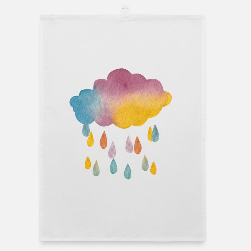 Rain Cloud Aquarell Gradient – Atmosphärisches Des Organic Geschirrtuch
