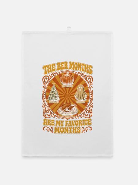Die ber Monate Sind Meine Lieblings Herbst Winter - Organic Geschirrtuch - Weiß - Vorne
