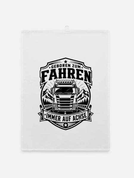 LKW Fahrer - Organic Geschirrtuch - Weiß