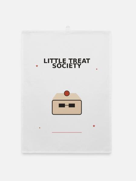 Little Treat Society Box Logo - Organic Geschirrtuch - Weiß