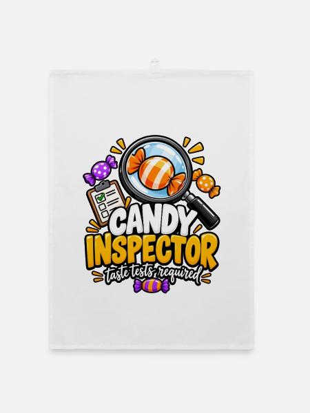 Candy Inspector Taste Tests - Organic Geschirrtuch - Weiß - Vorne