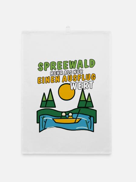 SPREEWALD AUSFLUG - Organic Geschirrtuch - Weiß - Vorne