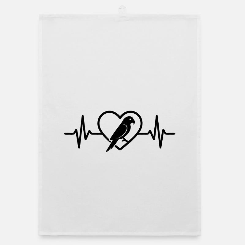 Parrot Heart Organic dish towel
