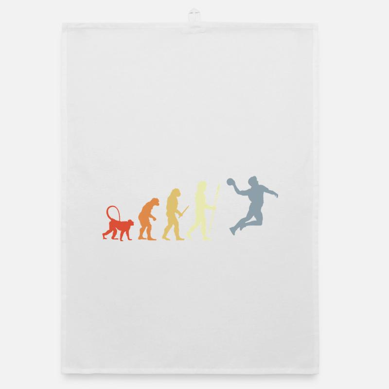 Evolution Handball Player Organic dish towel