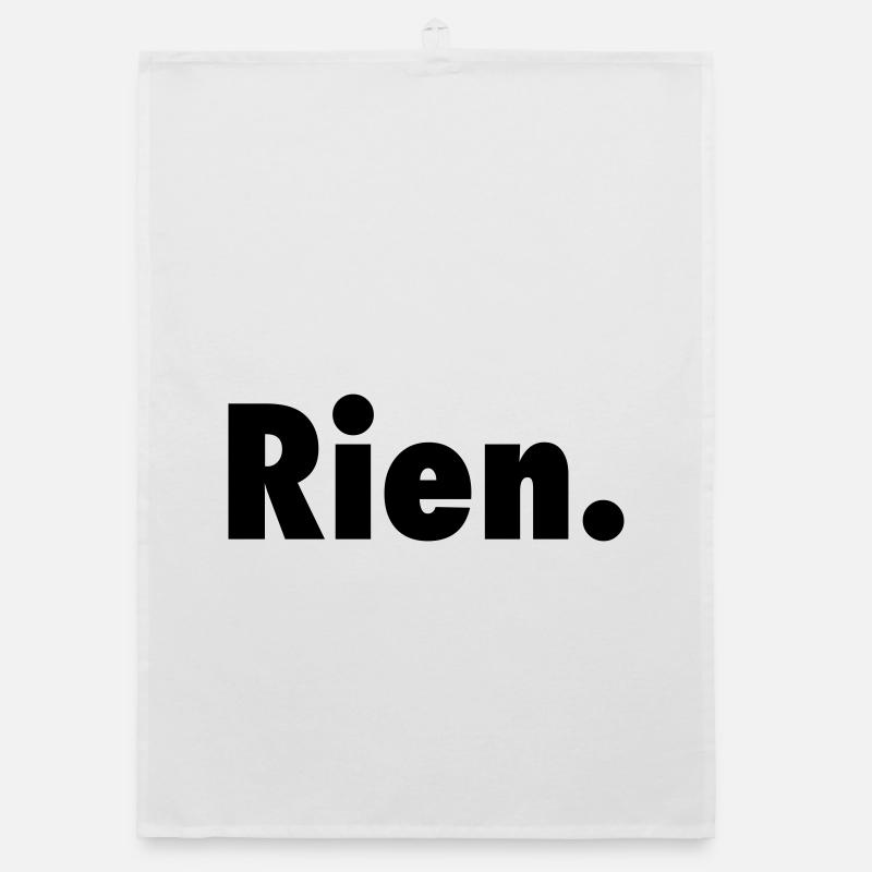 Nichts. Oder fast nichts satirischer Slogan Anti-Slogan Organic Geschirrtuch