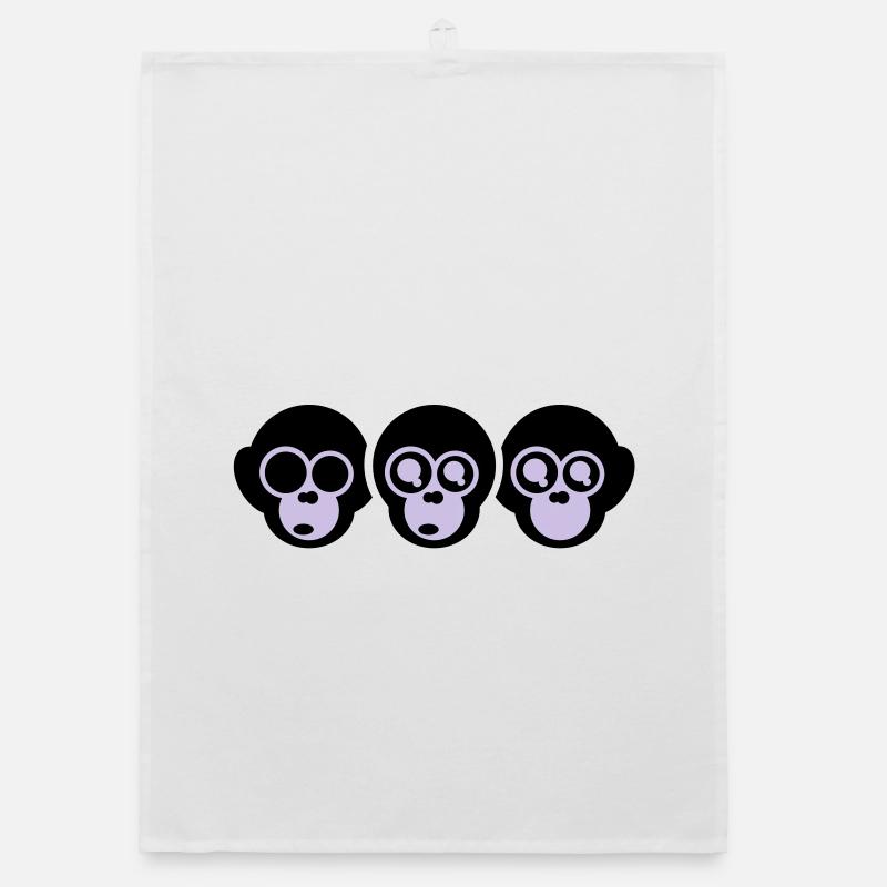 the three monkeys Organic dish towel