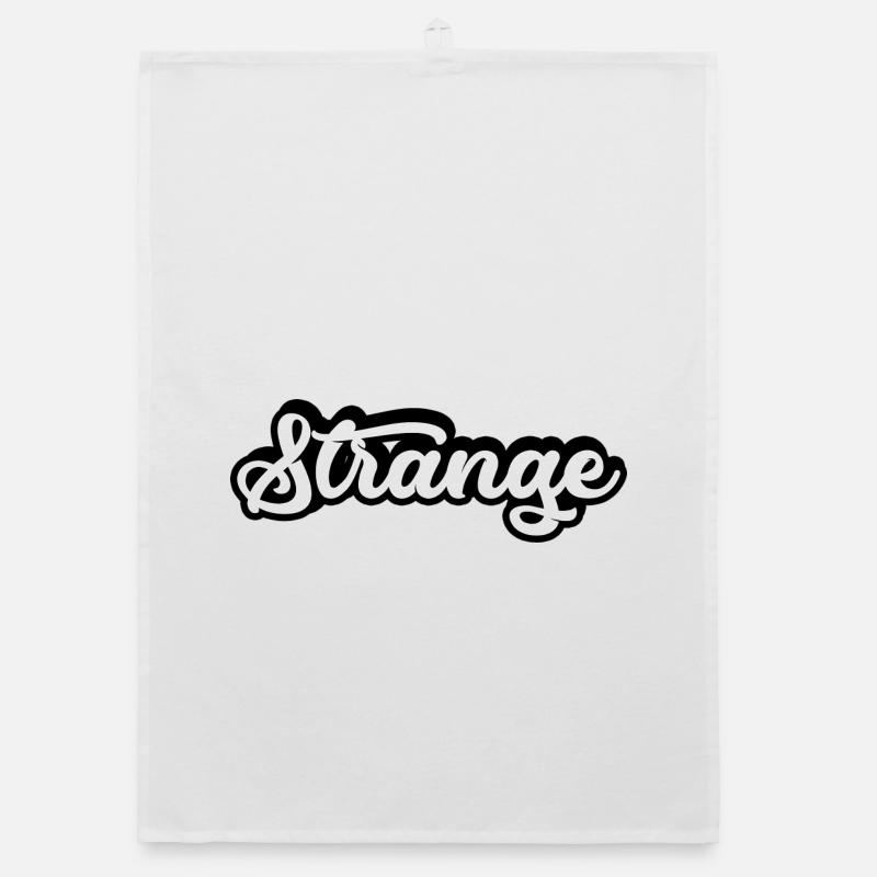 étrange étrange étrange étranger différent - Torchon bio - blanc