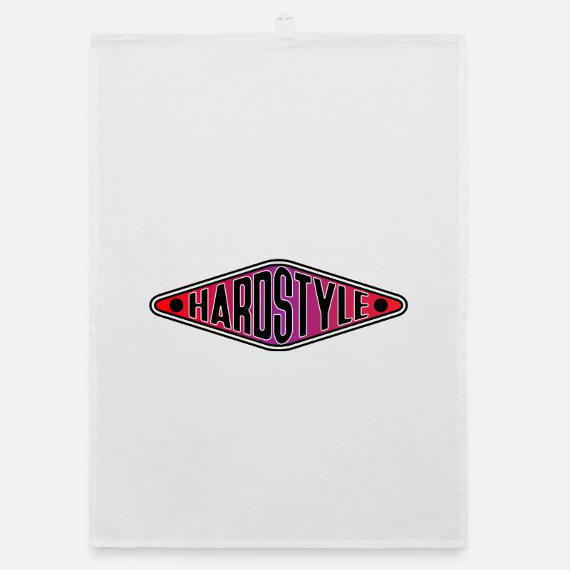 Hardstyle Shirt - Hardcore Techno Rave Vibes Organic dish towel