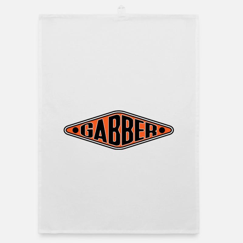 Gabber Shirt - Hardcore Techno Rave Vibes Organic dish towel