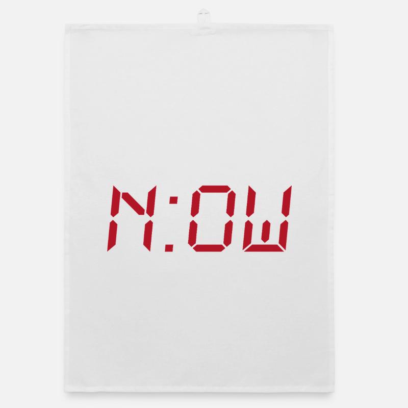 NOW – Conception typographique sans fond Torchon bio