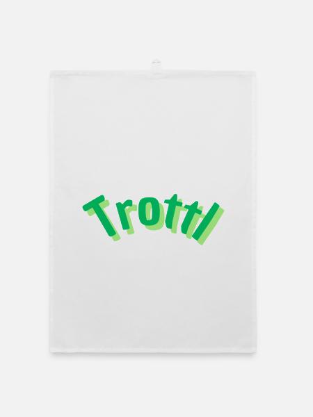 Trottl - Organic Geschirrtuch - Weiß - Vorne