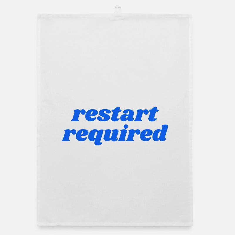 restart required - Organic Geschirrtuch - Weiß