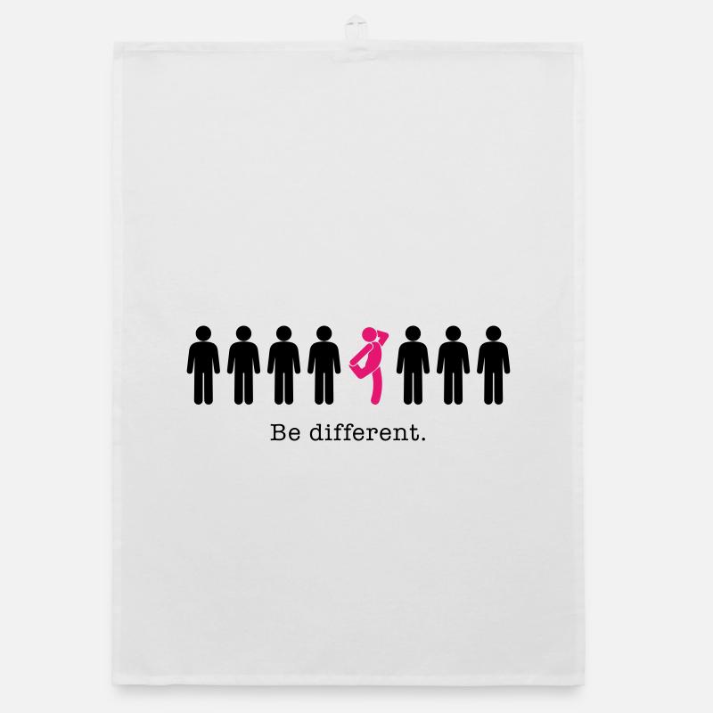 Sei anders – sei du selbst (Humor) Organic Geschirrtuch