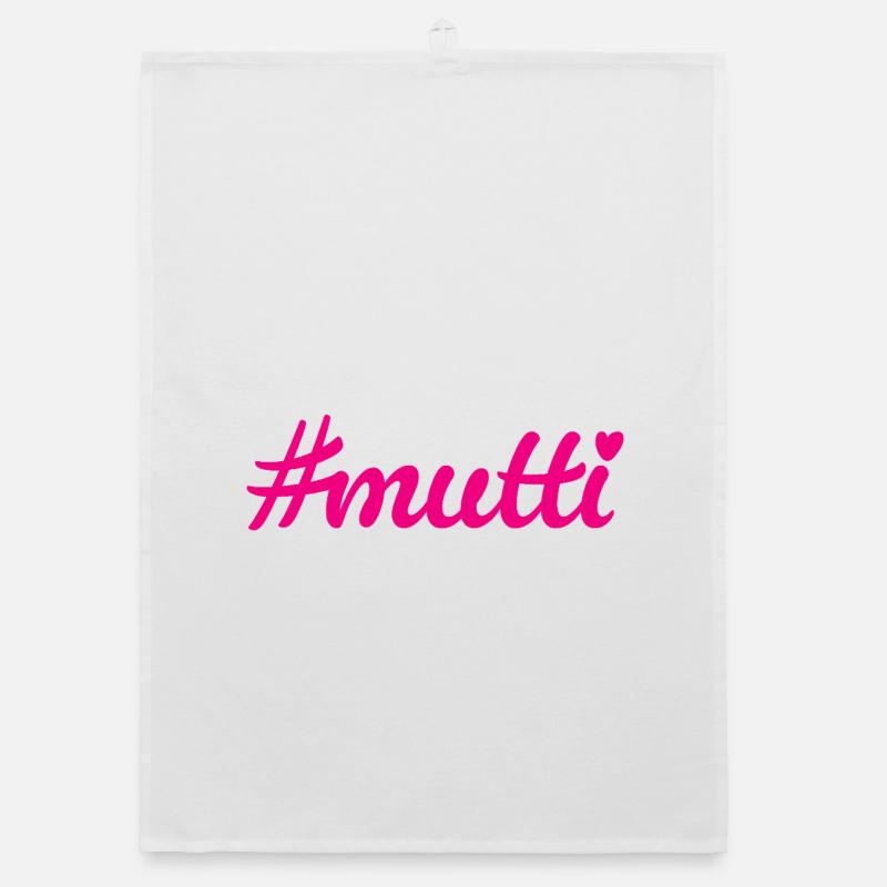 Mutti Muttertag Mami # Hashtag Herz coole Quotes Organic Geschirrtuch