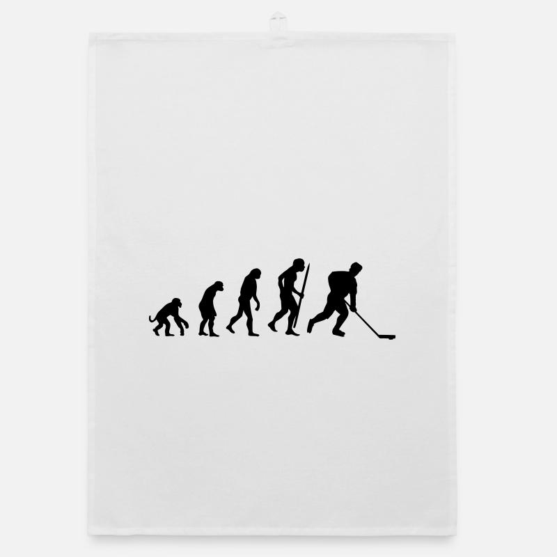 evolution of  hockey_ Organic Geschirrtuch