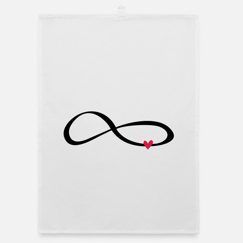 Unendlichkeits Zeichen Symbol Geschenk Liebe - Organic Geschirrtuch - Weiß