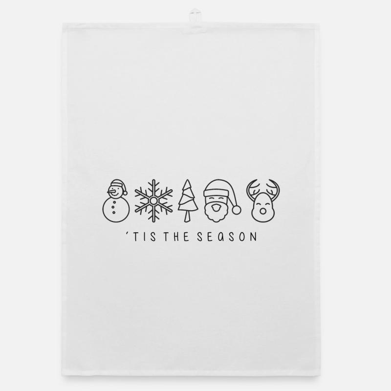 Ensemble d’icônes de vacances d’hiver Torchon bio