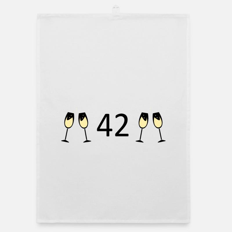 42e anniversaire 42 ans 42 ans numéro 42 Torchon bio