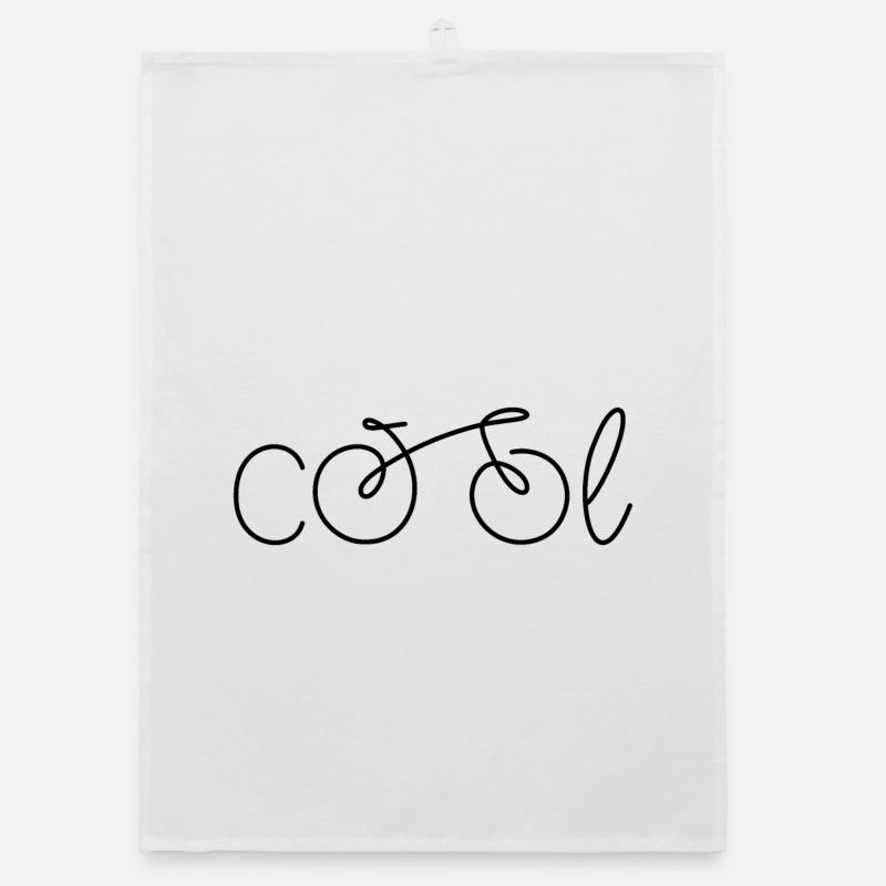 Bicyclette - Torchon bio - blanc