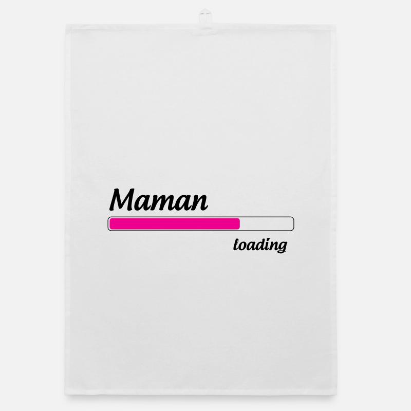 Maman loading... Please Wait - Future Mère Torchon bio