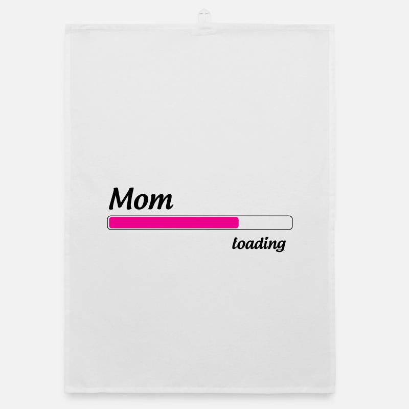Mama lädt... Bitte warten - Werdende Mutter Organic Geschirrtuch