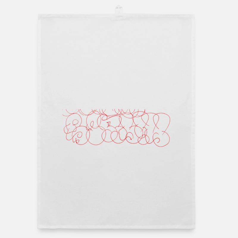 Abstract Scribble Art Berlin Souvenir Organic dish towel