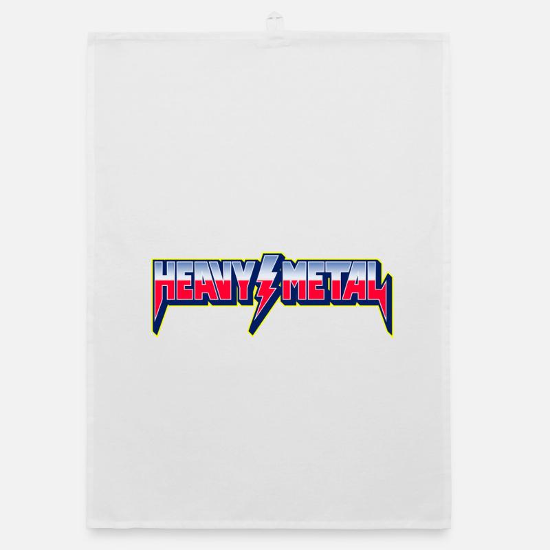 Logo de type 3D Heavy Metal avec éclairs Torchon bio