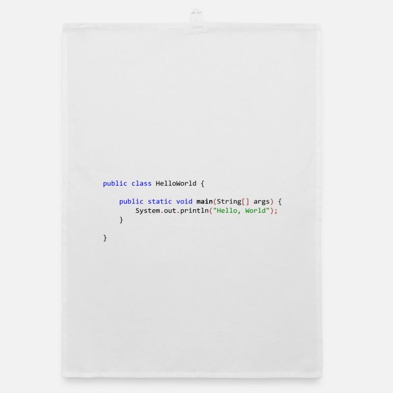 Bonjour tout le monde en Java Torchon bio