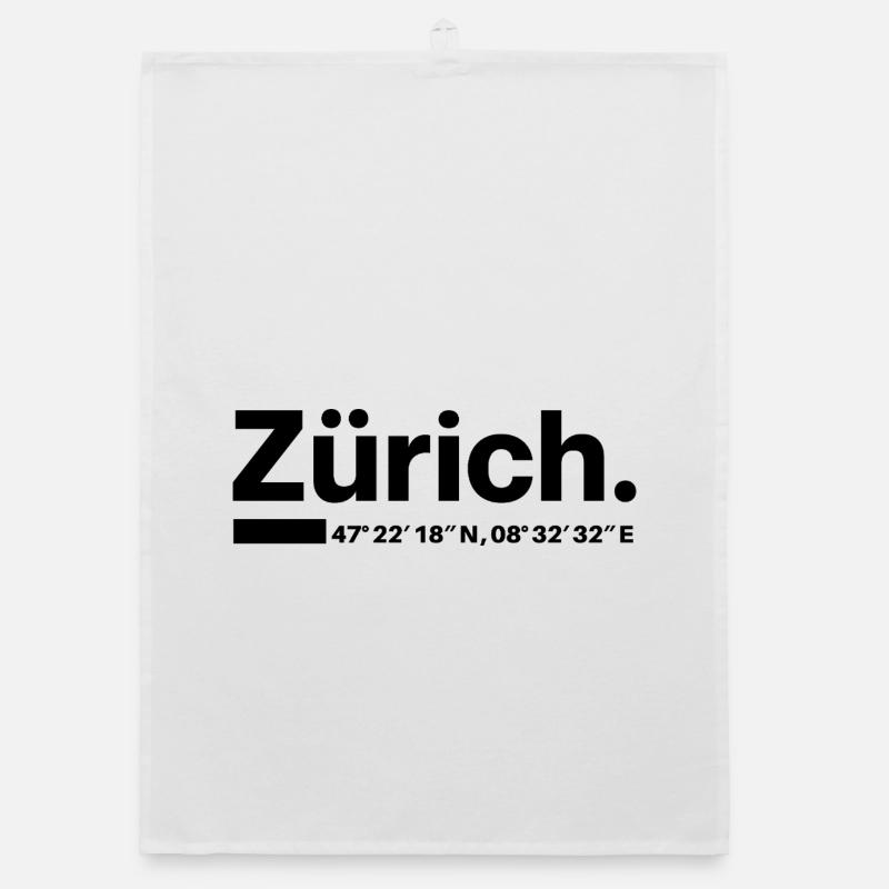 Zurich Coordinates Organic dish towel