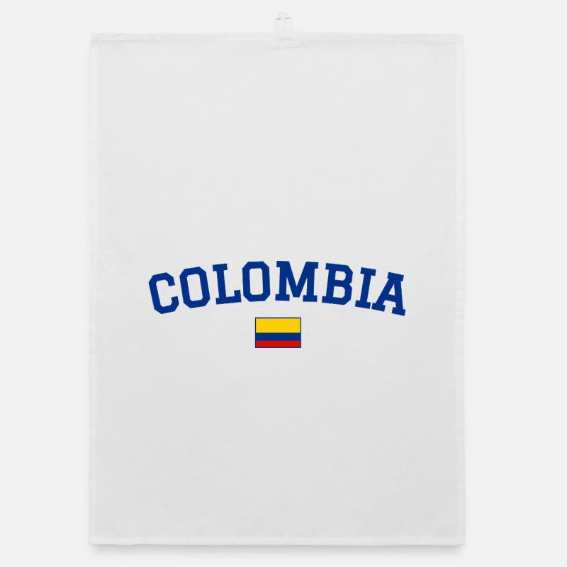 Drapeau de la Colombie Bleu Torchon bio