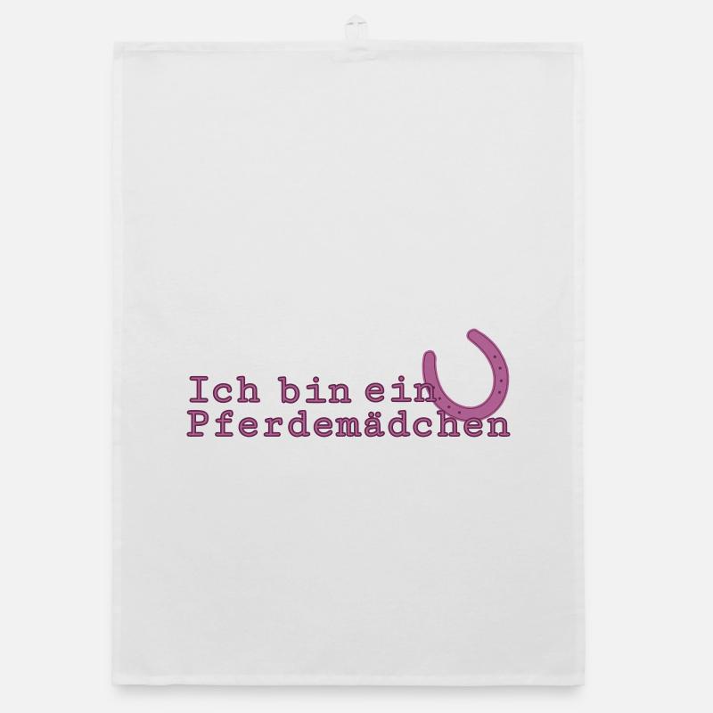Ich bin ein Pferdemädchen Organic Geschirrtuch