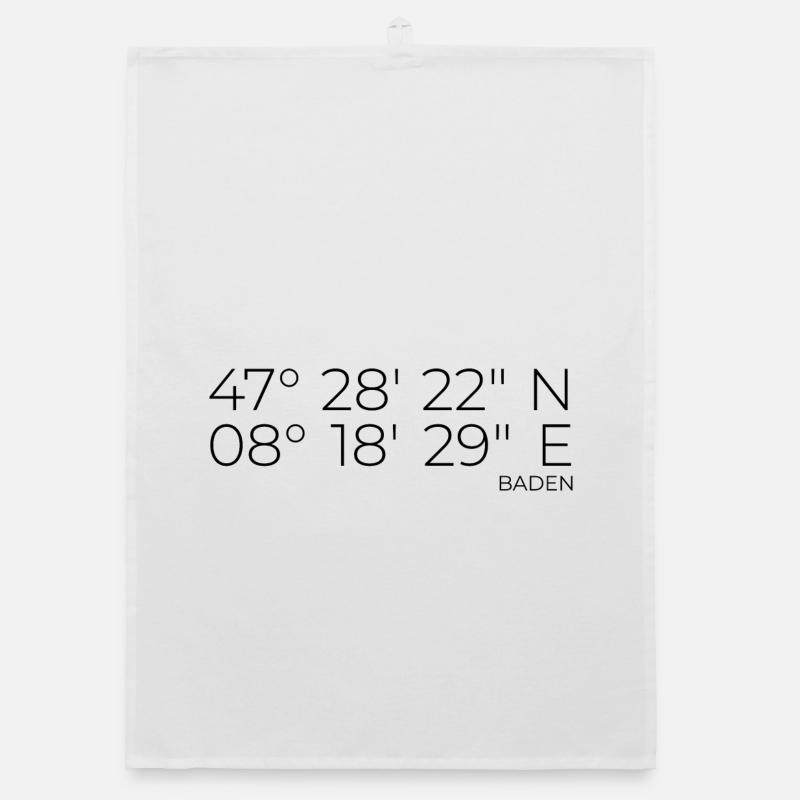 Coordinates Baden Aargau Organic dish towel