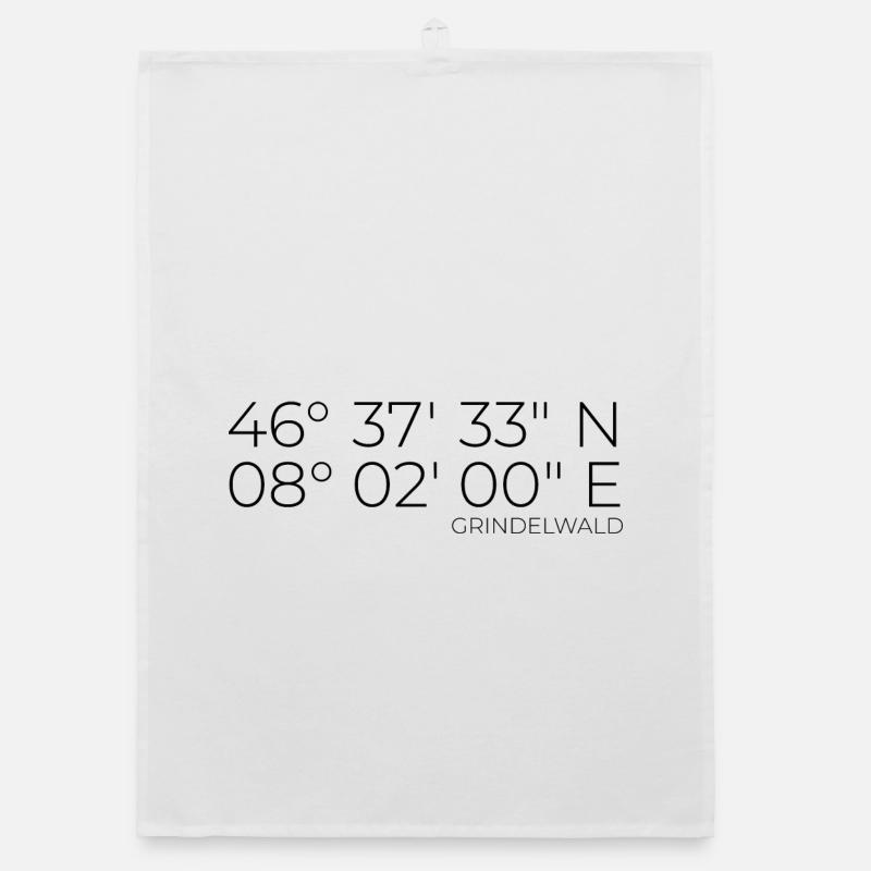 Coordinates Grindelwald, Switzerland Organic dish towel