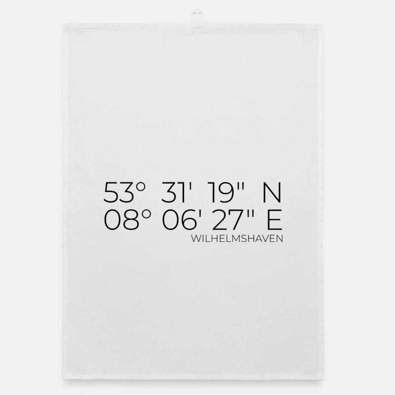 coordinates Wilhelmshaven Organic dish towel