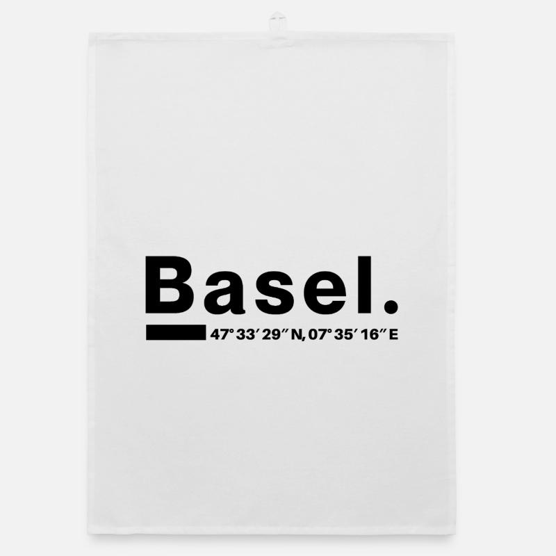 Basel Coordinates Organic dish towel